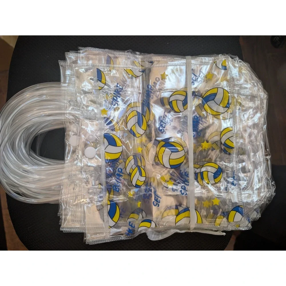Jeqqinuz 24 Pcs Volleyball Clear Goodie Bags PVC Sports Party Favor Snack Totes